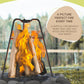 Flame Frame Vertical Bonfire Builder | Black Cast Steel